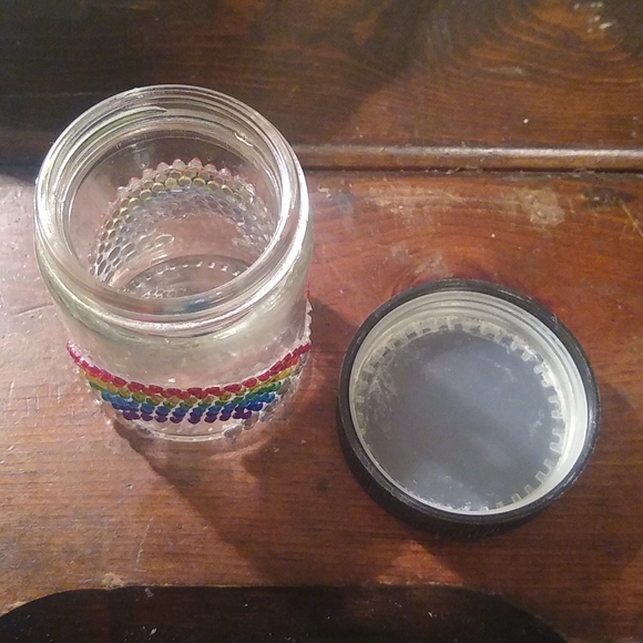 Hand Decorated Rhinestone Stash Jar - Picture 3 of 3